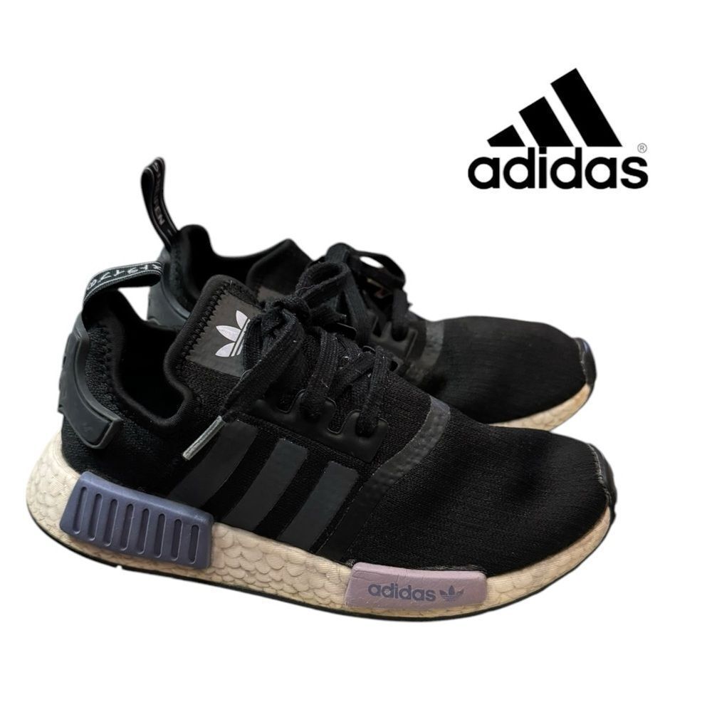 Adidas Woman’s NMD_R1 Ultra Boost Black 3 Stipes ART EE8933 Sneakers 6.5